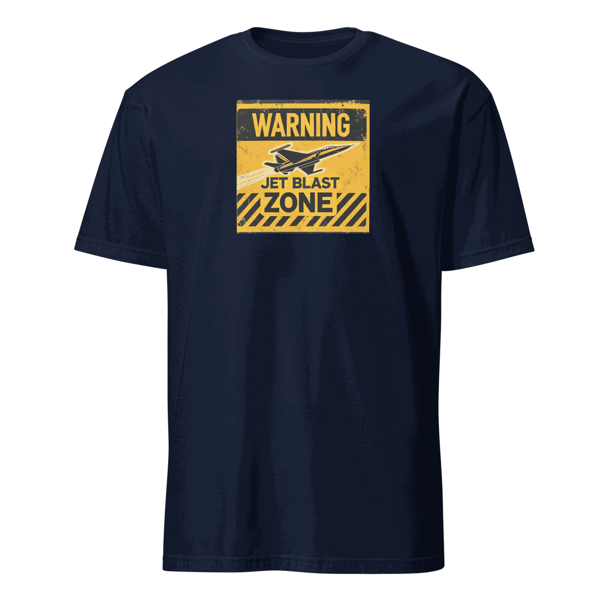 Navy Jet Blast Zone warning graphic t-shirt, pilot gift apparel