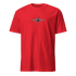 aviation t-shirt for airplane lovers in red with airplane graphic design