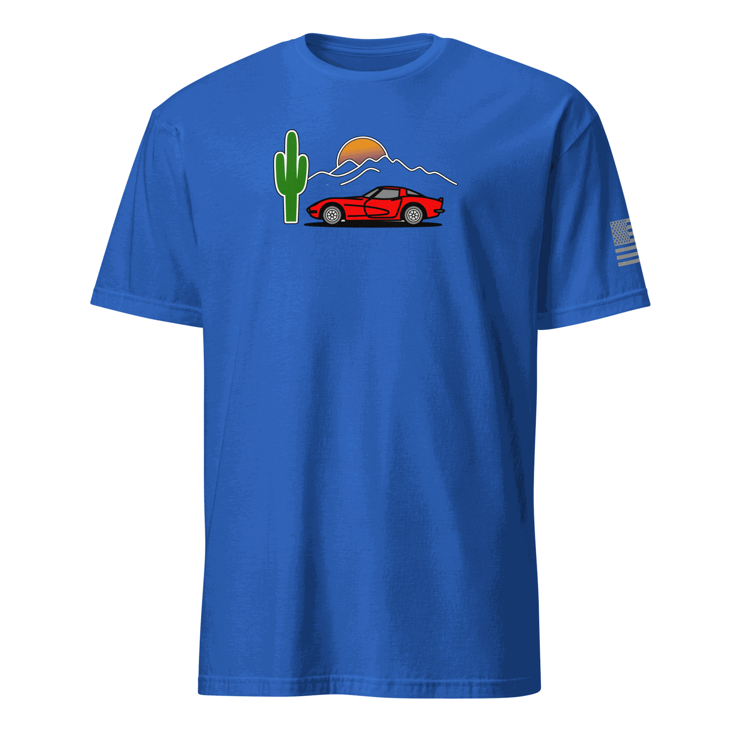 Retro Corvette Sunset Car T-shirt Vintage Sunset