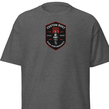 Custom Built Classic T-Shirt in sport grey with logo, 100% cotton unisex tee for layered streetwear looks