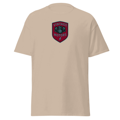 Vintage T-Shirt Vintage Motors Classic T-Shirt beige cotton unisex tee with red and black motor logo
