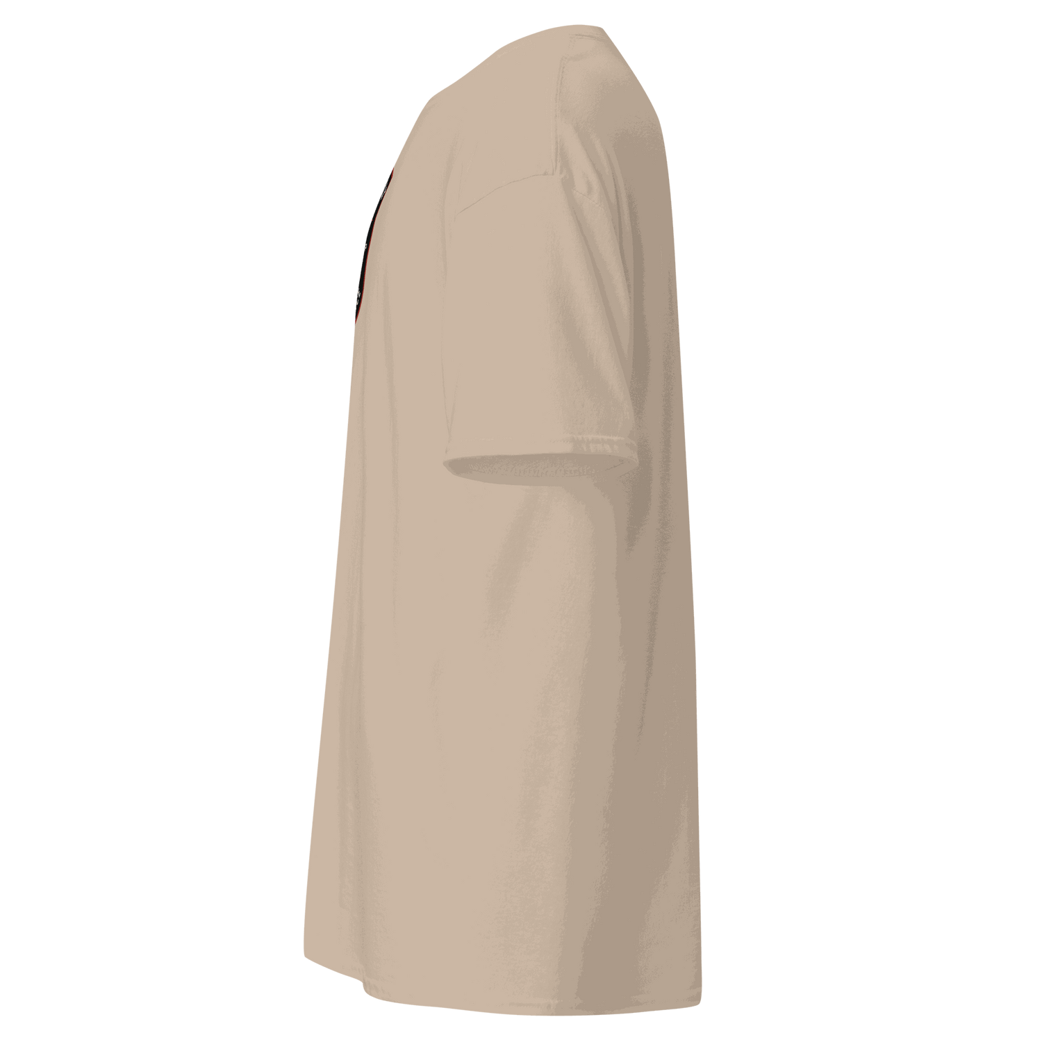 Custom Built Classic T-Shirt beige cotton unisex side view simple design