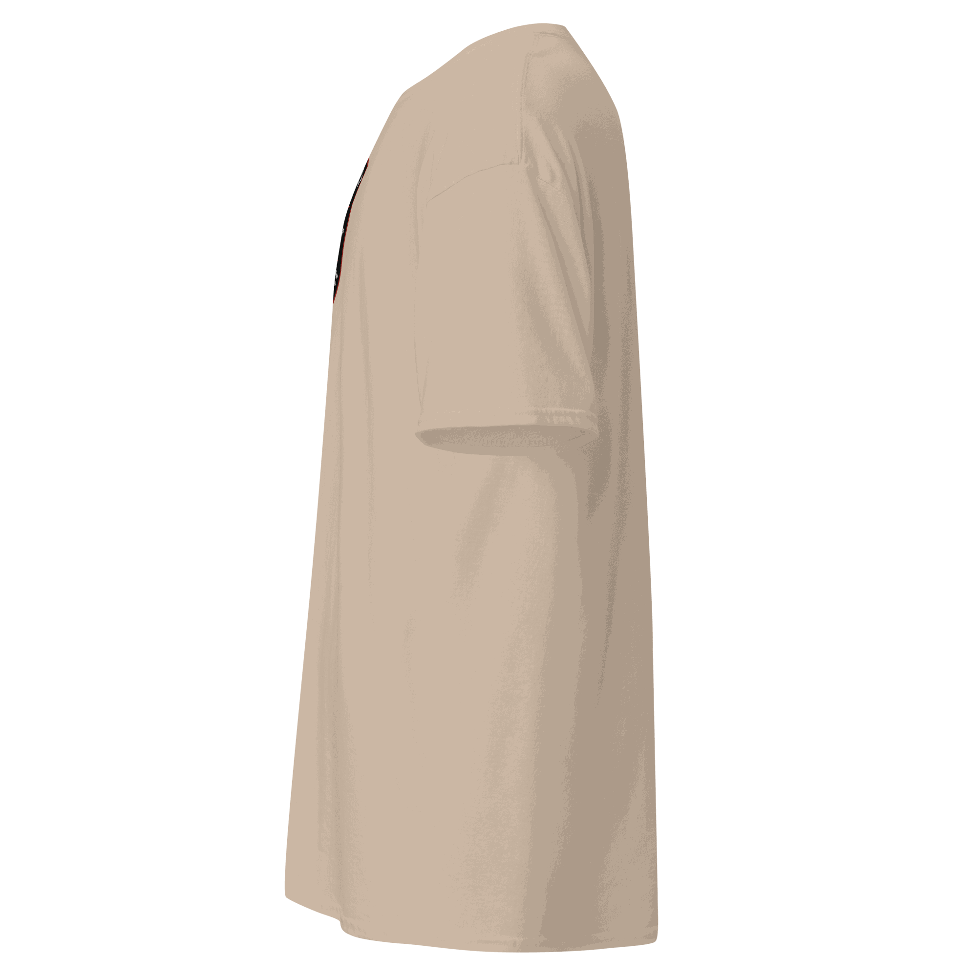 Custom Built Classic T-Shirt beige cotton unisex side view simple design