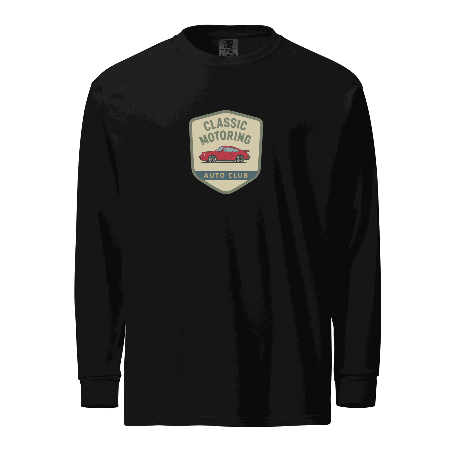 Classic Motoring Long Sleeve Shirt shield logo center chest
