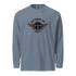 Automotive Legacy long sleeve shirt in blue with winged steering wheel logo, made of durable heavyweight cotton fabric
