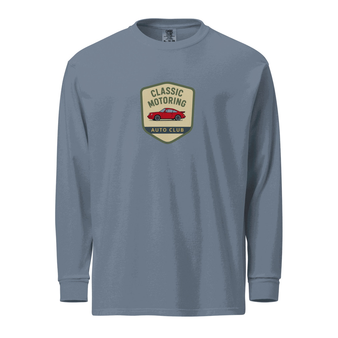 Classic Motoring Long Sleeve Shirt shield logo center chest