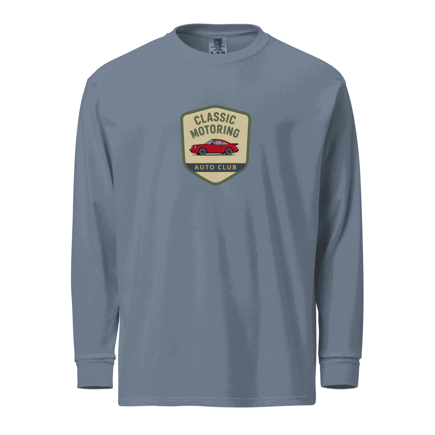 Classic Motoring Long Sleeve Shirt shield logo center chest