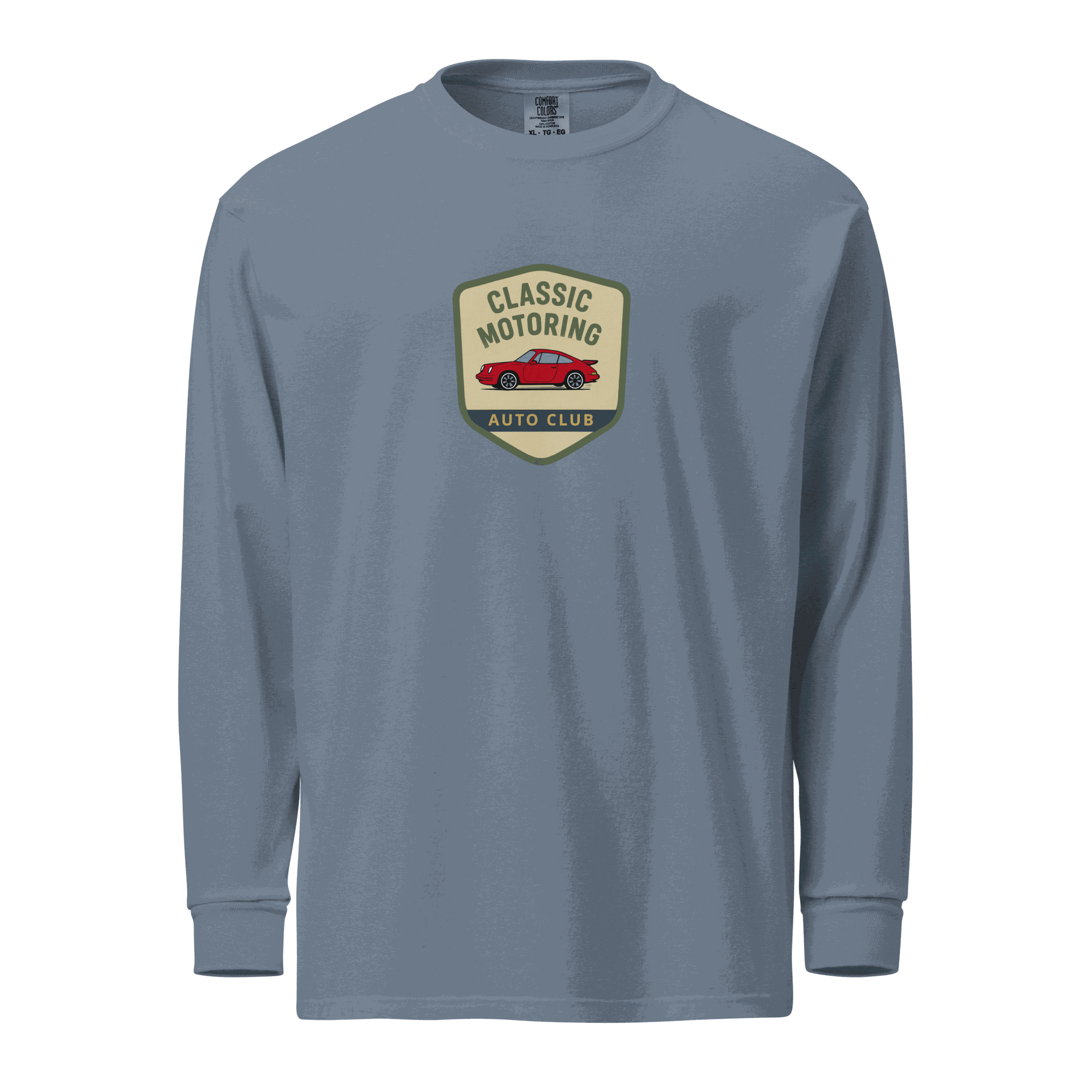Classic Motoring Long Sleeve Shirt shield logo center chest