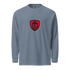 Aviation Jet Shield garment-dyed long sleeve unisex t-shirt in heavyweight cotton with relaxed fit and rib cuffs