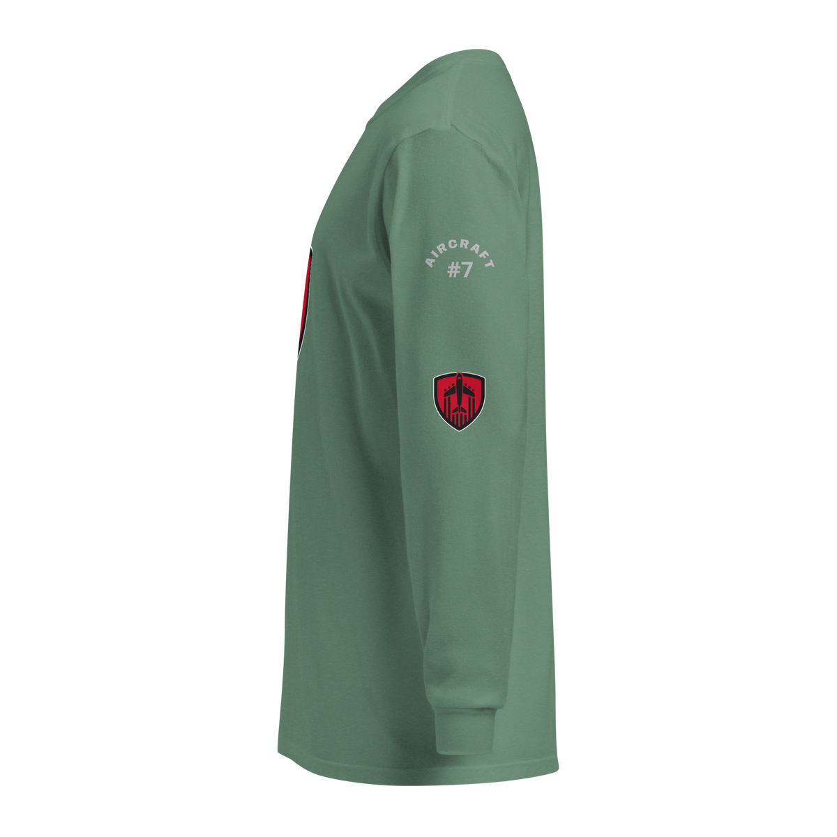 Aviation Jet Shield long sleeve t-shirt in heavyweight garment-dyed cotton with relaxed fit and durable collar details