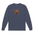 Auto Works long sleeve t-shirt in navy with automotive logo on chest, soft cotton fabric, and ribbed cuffs