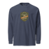 Aviation Bush Pilot unisex long-sleeve shirt in navy, garment-dyed heavyweight cotton with vintage Alaska Tours graphic.