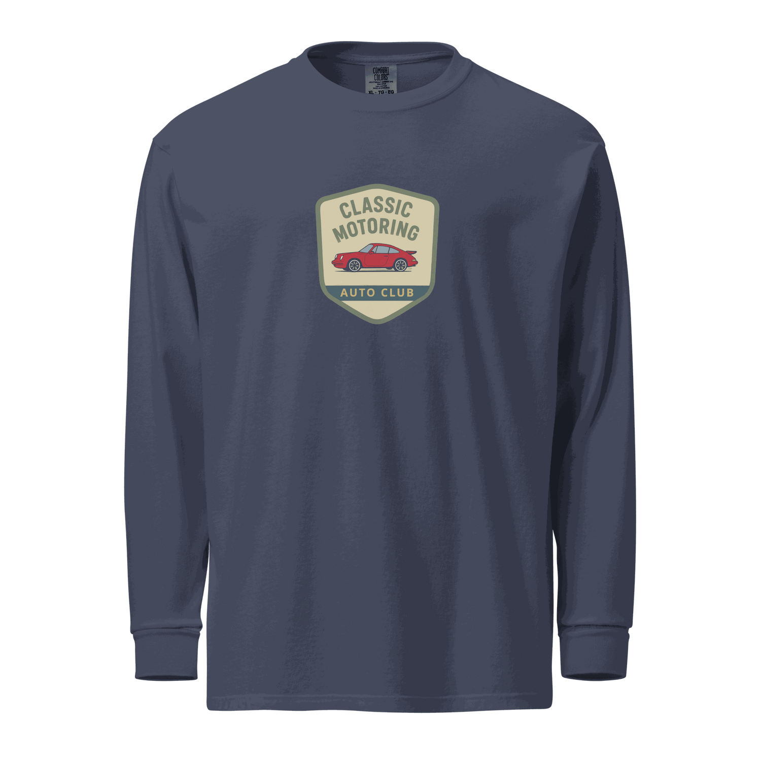 Classic Motoring Long Sleeve Shirt shield logo center chest