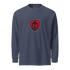 Aviation Jet Shield long sleeve unisex garment-dyed heavyweight cotton t-shirt with relaxed fit and pre-shrunk fabric