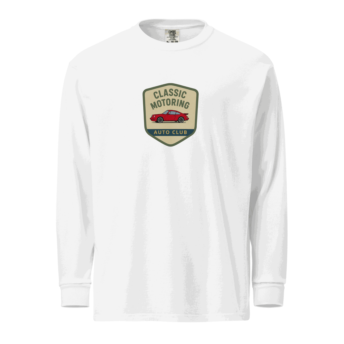 Classic Motoring Long Sleeve Shirt shield logo center chest