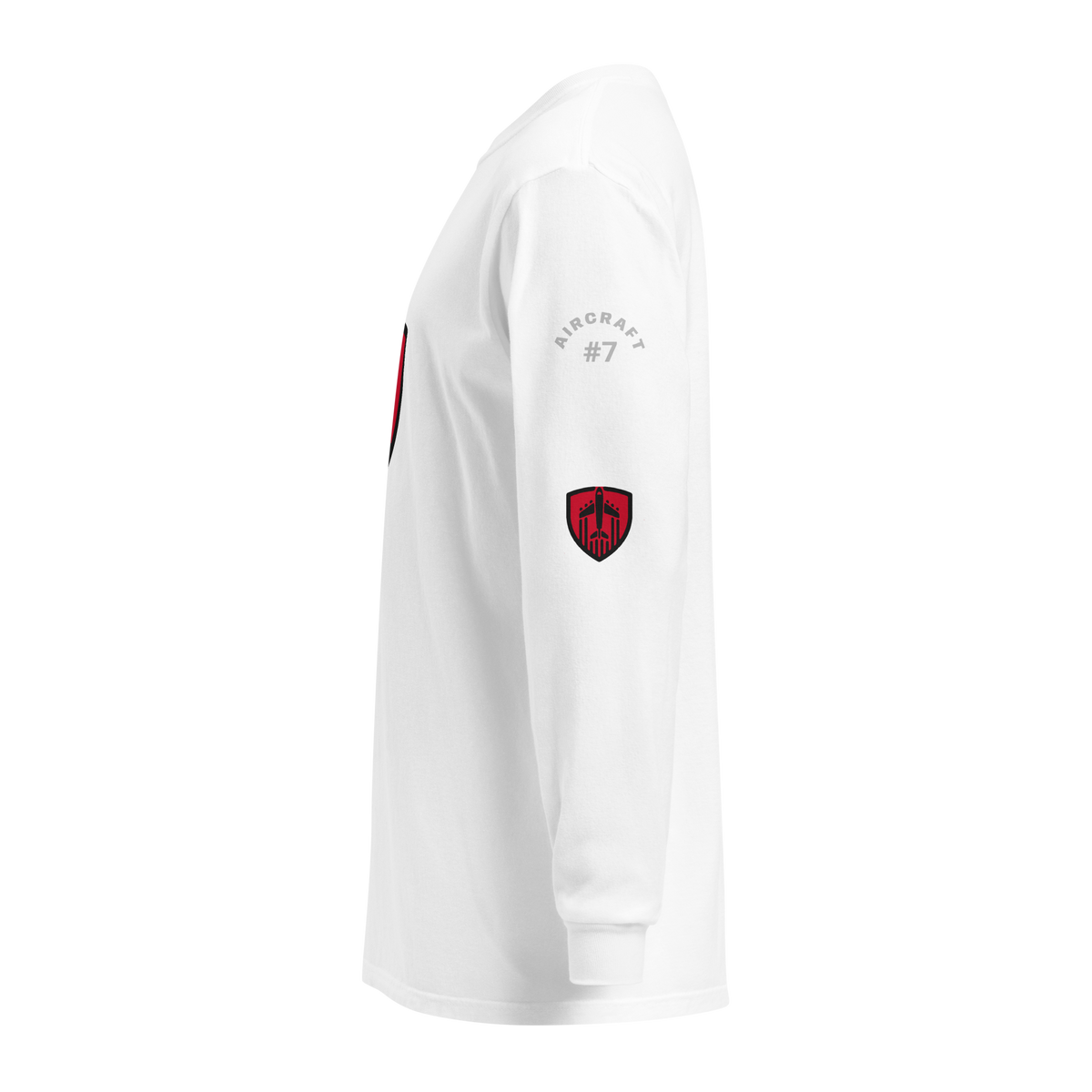 Unisex Aviation Jet Shield long sleeve garment-dyed heavyweight cotton t-shirt with relaxed fit and rib cuffs
