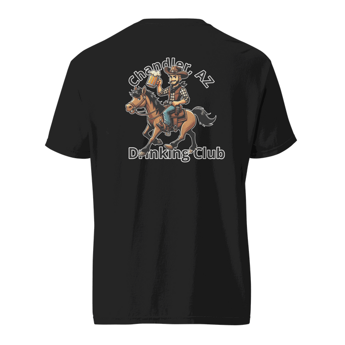 Custom City Cowboy Horse Beer unisex heavyweight t-shirt with city cowboy design and 100% ring-spun cotton