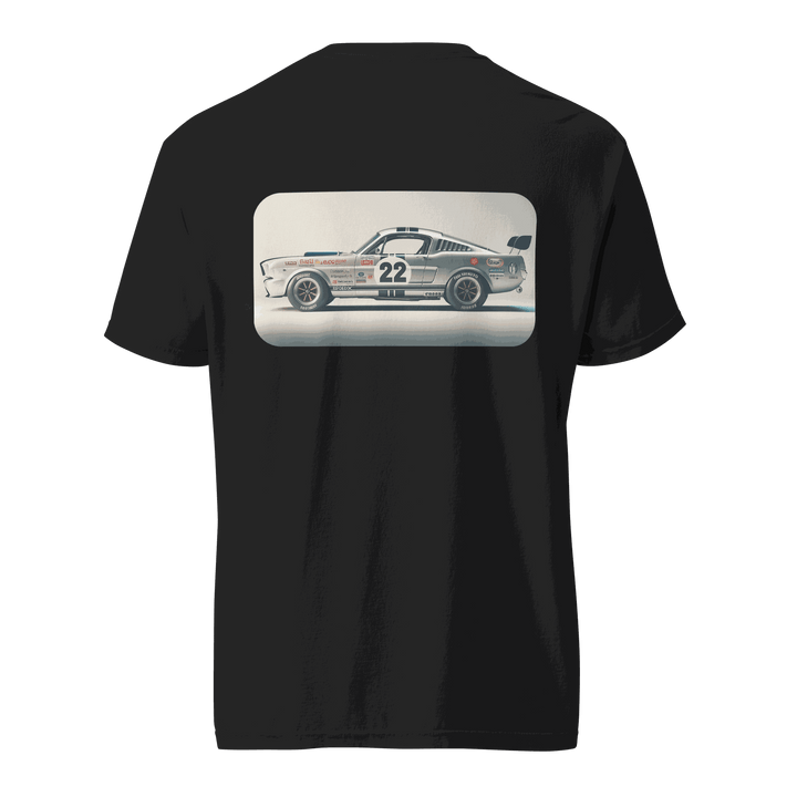 Back view of Heritage Mustang Back T-shirt in relaxed fit and garment-dyed ring-spun cotton