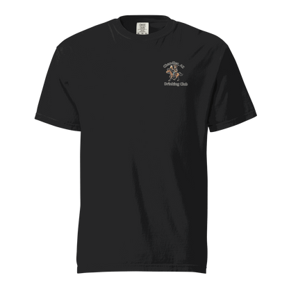 Custom City Cowboy Horse Beer unisex heavyweight black t-shirt with rodeo and beer design