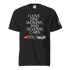 Black Love One Woman and Several Cars t-shirt with red, green, and white sports cars graphic, 100% ring-spun cotton, breathable heavyweight fabric.