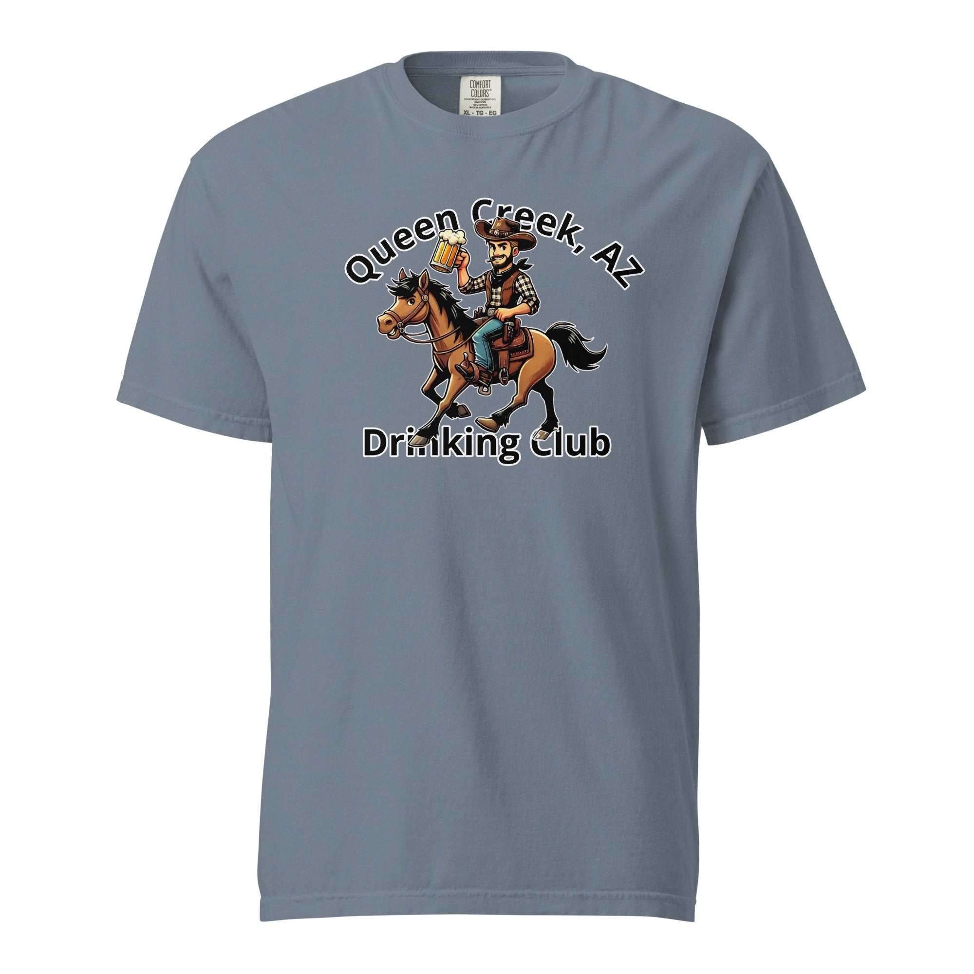 Queen Creek, AZ Cowboy Drinking Club Unisex Heavyweight T-shirt