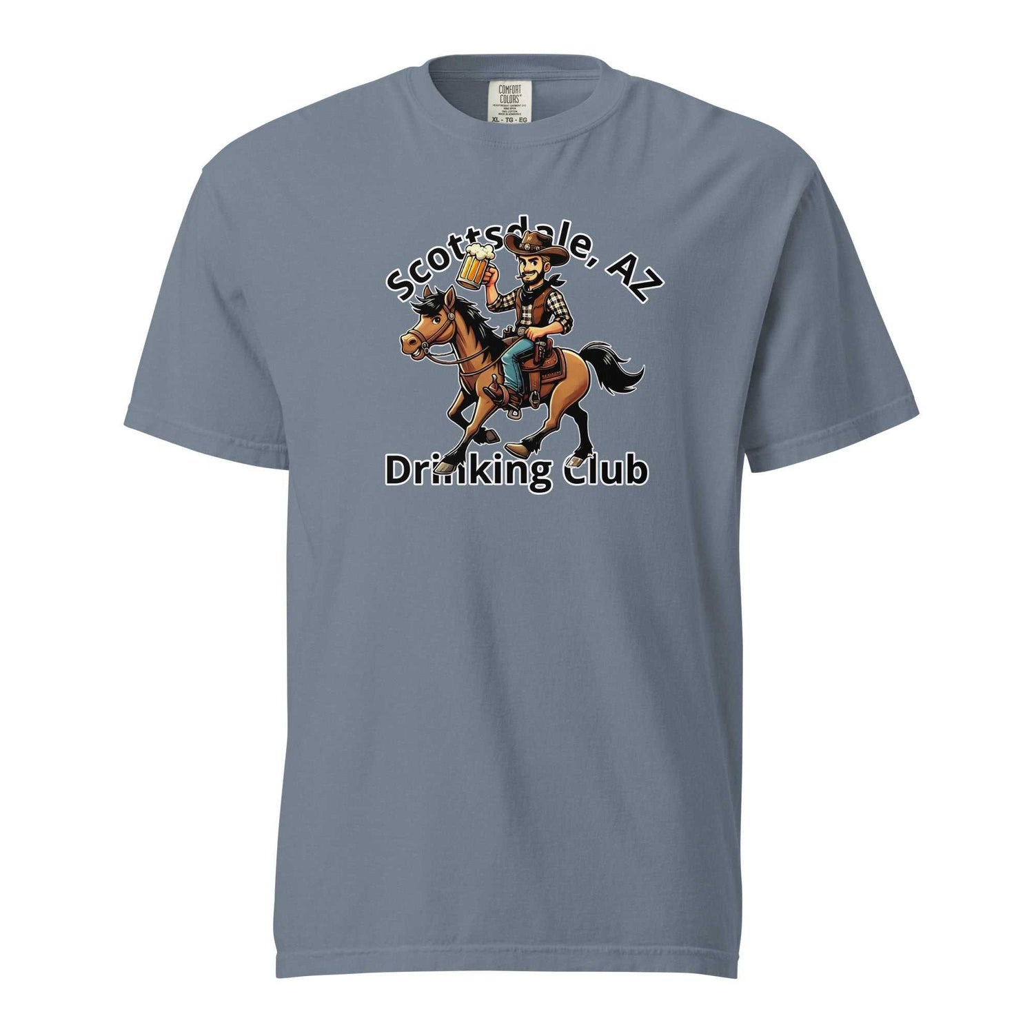 Scottsdale Cowboy Horse Beer unisex heavyweight cotton t-shirt with cowboy and horse graphic
