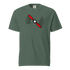 Propeller T-Shirt unisex heavyweight green t-shirt with red propeller graphic, 100% ring-spun cotton, relaxed fit.