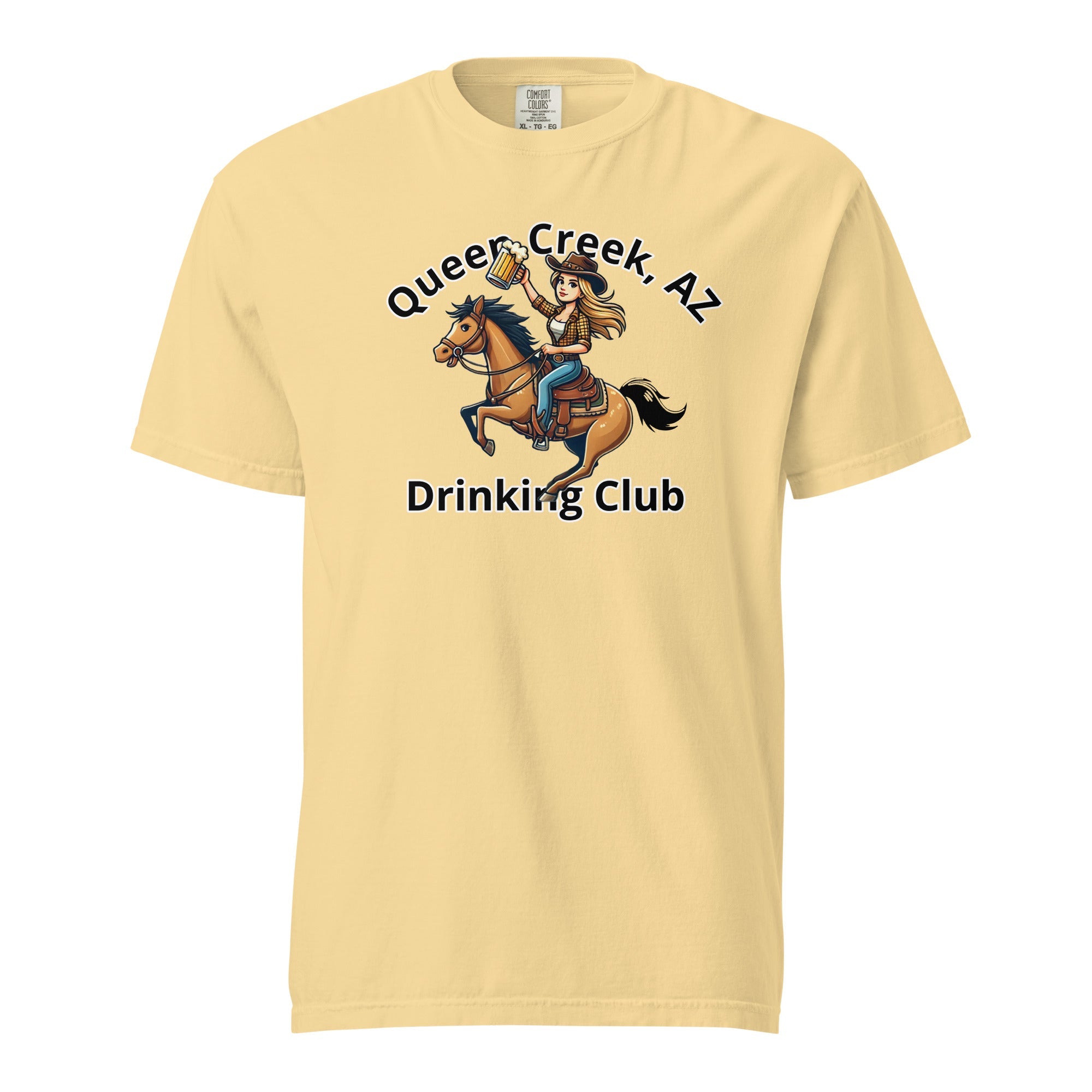 Queen Creek, AZ Cowgirl Drinking Club Unisex Heavyweight T-shirt