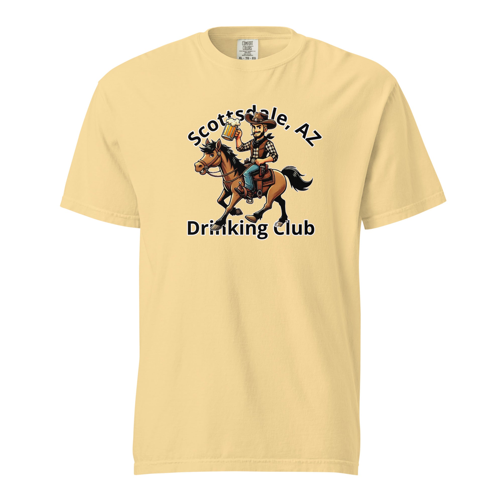 Scottsdale Cowboy Horse Beer Unisex heavyweight t-shirt - Prop and Piston