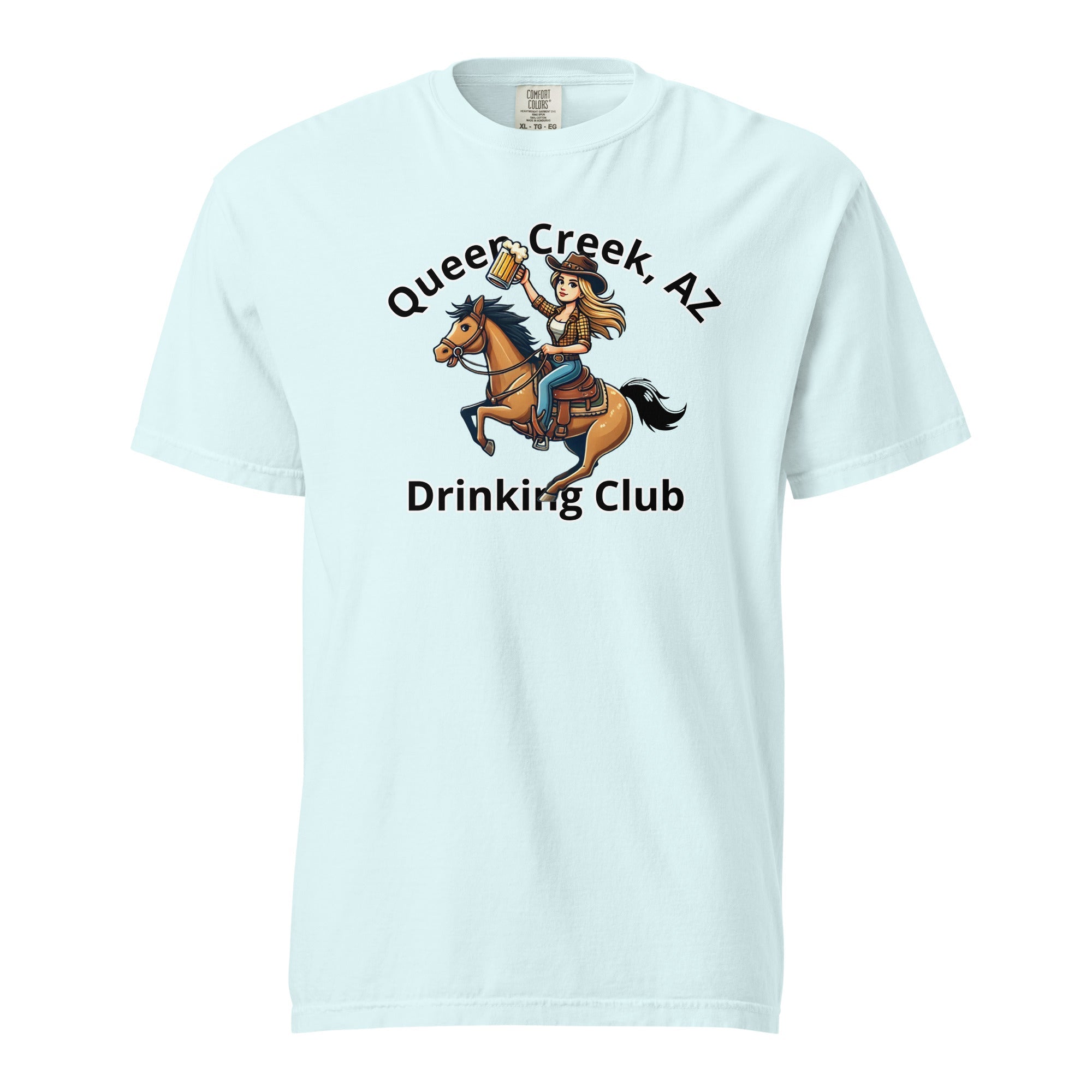 Queen Creek, AZ Cowgirl Drinking Club Unisex Heavyweight T-shirt