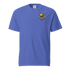 Unisex beach cruisin t-shirt in blue color featuring a colorful beach graphic on the front.