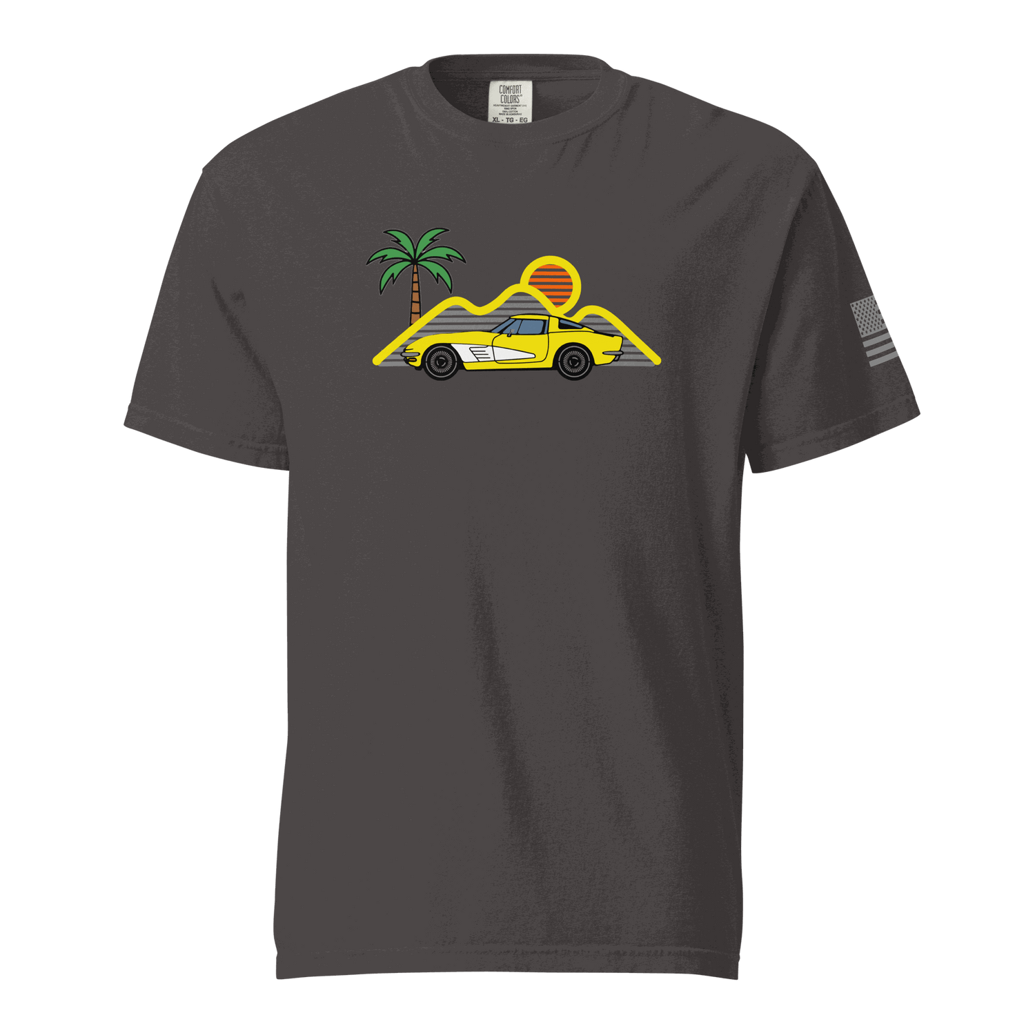 Retro classic Corvette t-shirt dark gret