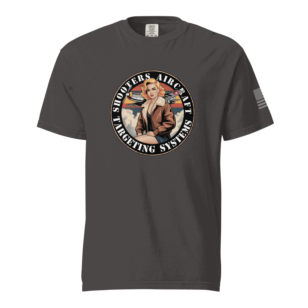 Tactical Shooting T-Shirt with bold target graphic, heavyweight cotton, and durable streetwear design