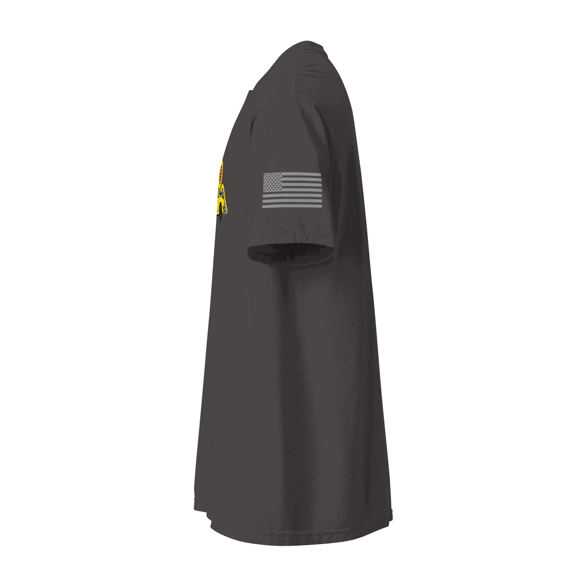 Retro classic Corvette t-shirt dark gret side