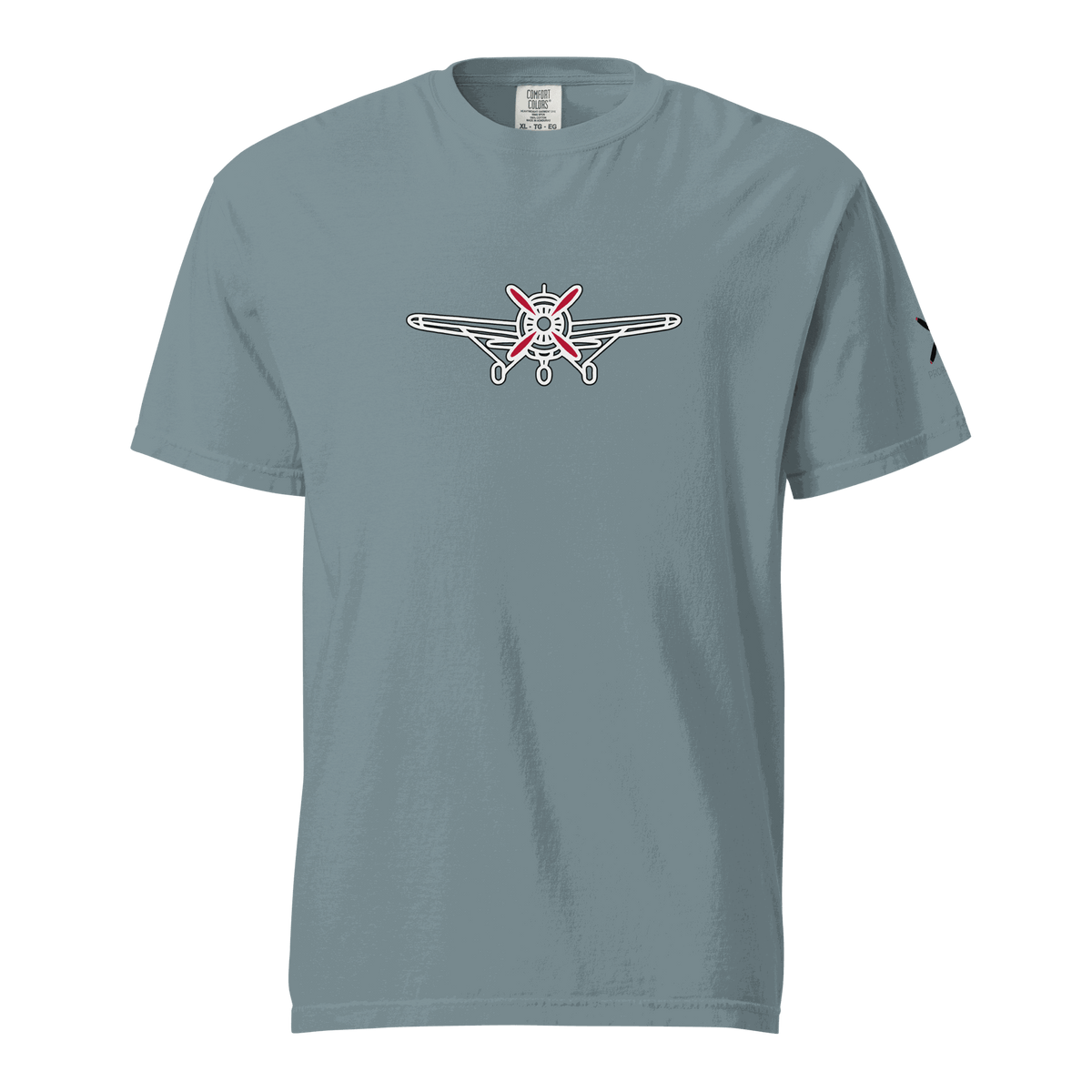 Plane 5 thick structured tee in soft, breathable 100% ring-spun cotton with durable double-needle stitching