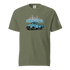 Minnesota classic truck vintage blue truck graphic t-shirt on olive cotton tee