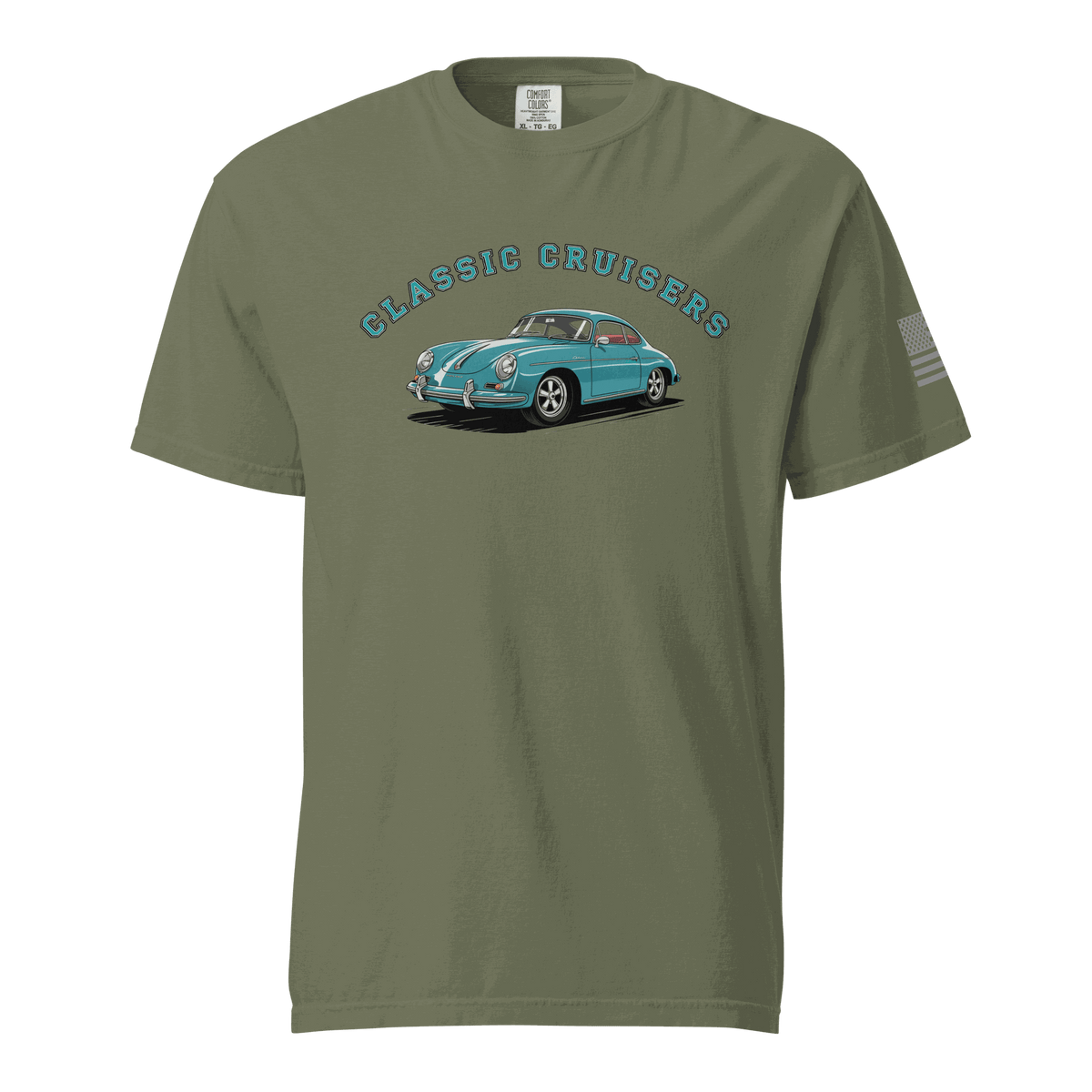 vintage sports car graphic on 100% cotton vintage t-shirt