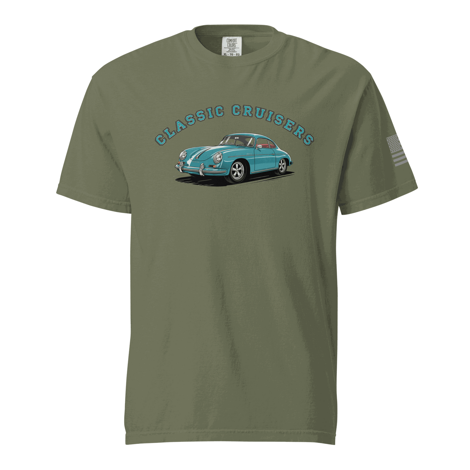 vintage sports car graphic on 100% cotton vintage t-shirt