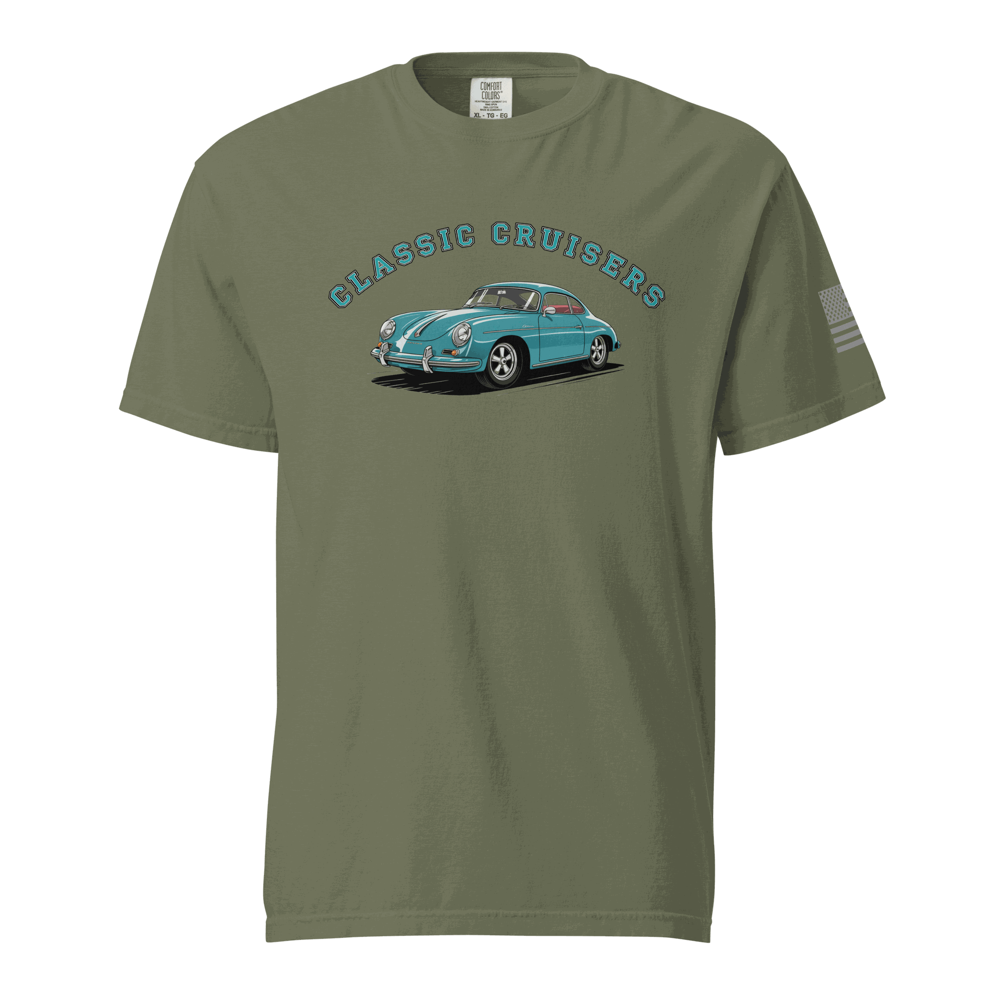 vintage sports car graphic on 100% cotton vintage t-shirt