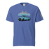 Blue Minnesota classic truck t-shirt with vintage truck and city skyline design