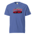 Los Angeles Tee Los Angeles supercar tee featuring a red exotic car and city skyline design on a blue background.