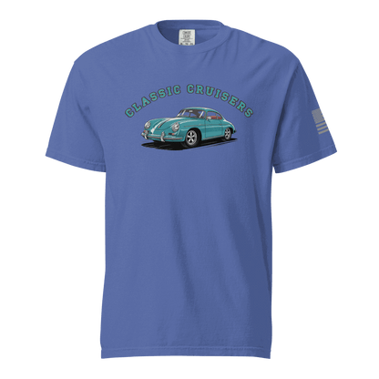 vintage sports car graphic on soft cotton t-shirt