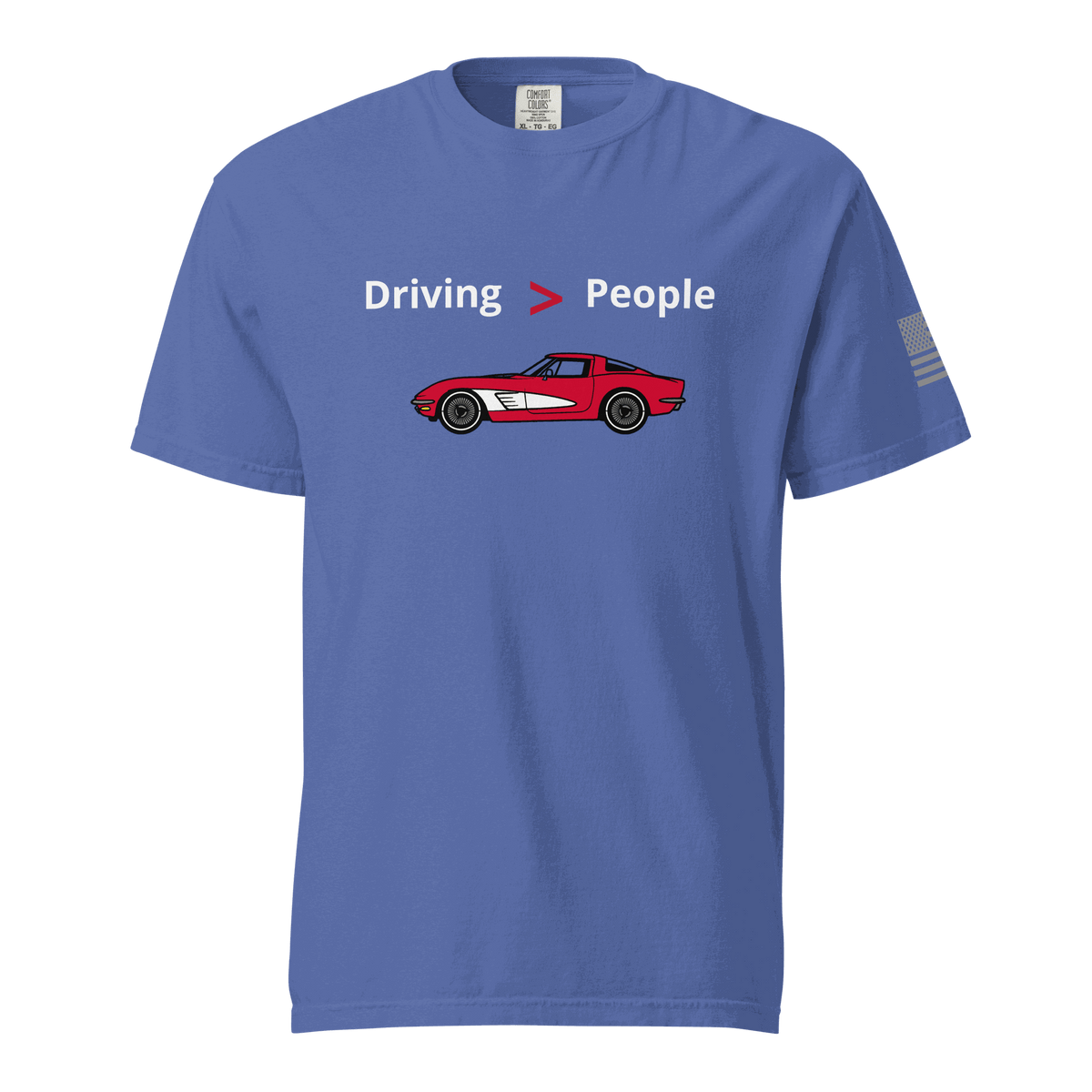 Funny car lover t-shirt with "Driving Is Better Than People" slogan, perfect gift for car enthusiasts