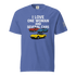 Funny t-shirt with "Love one woman several cars" white text on black cotton tee