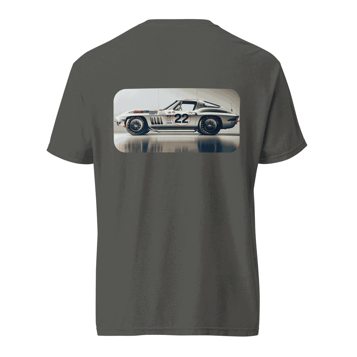 Heritage Classic Car heavyweight unisex t-shirt in 100% ring-spun cotton with relaxed fit and durable stitching