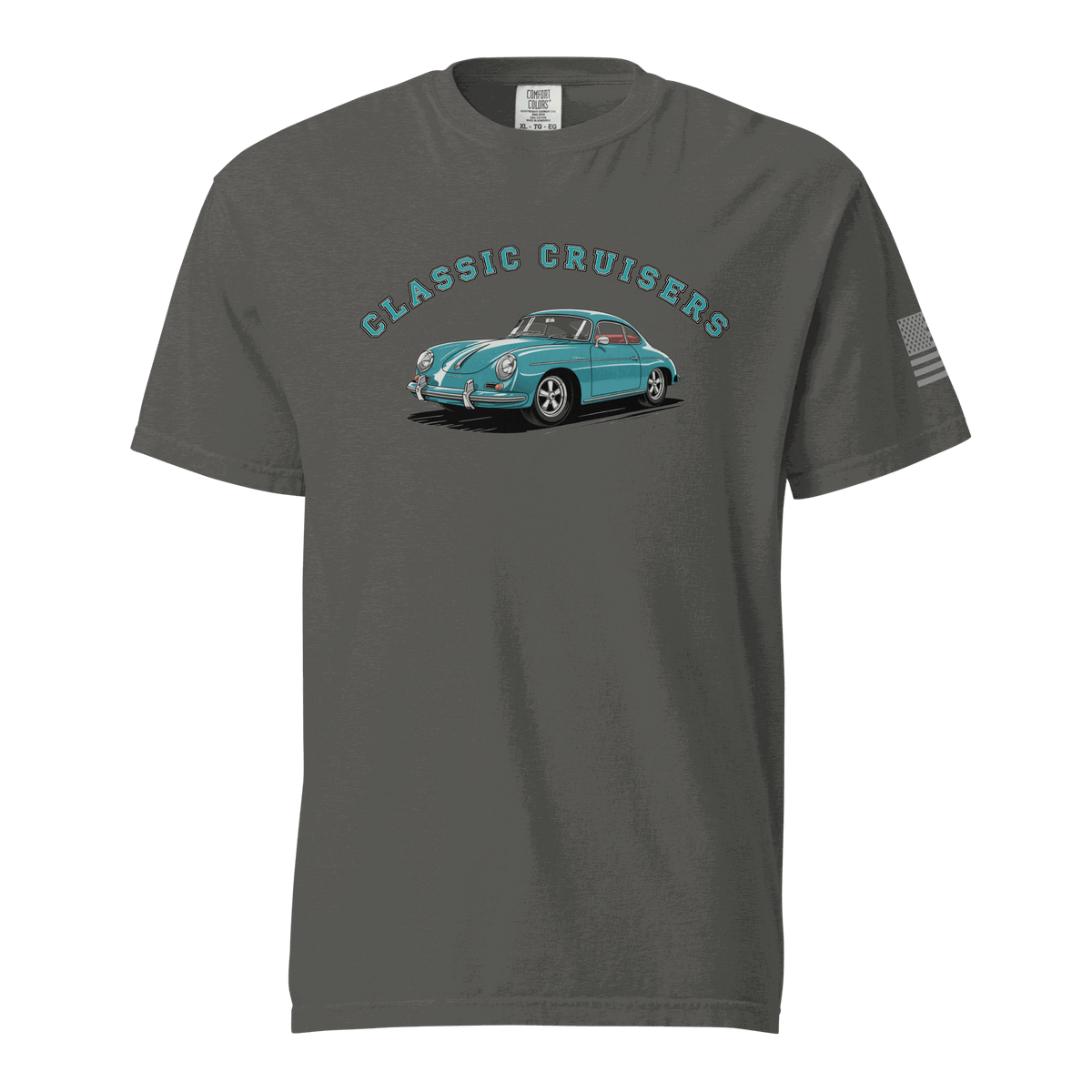 Vintage sports car graphic t-shirt made of 100% ring-spun cotton with relaxed fit and durable stitching
