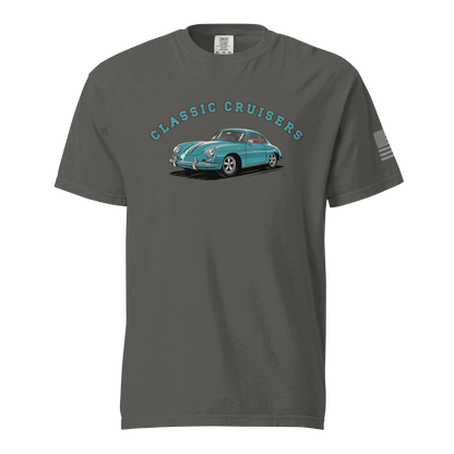 Vintage sports car graphic t-shirt made of 100% ring-spun cotton with relaxed fit and durable stitching