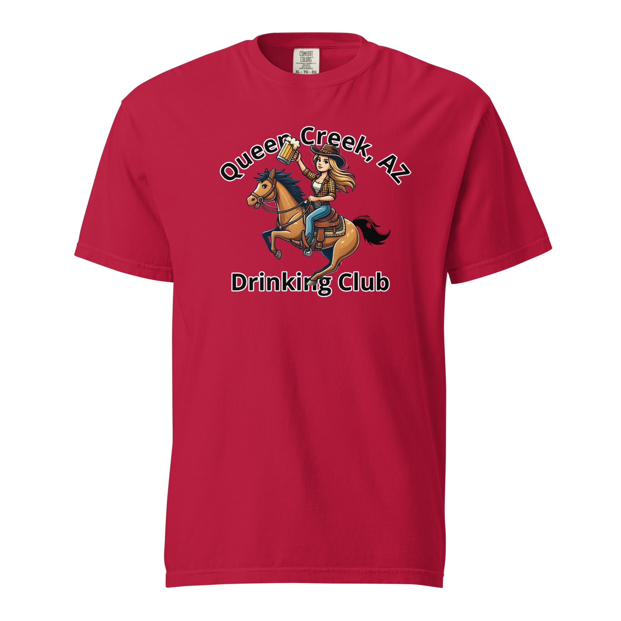 Queen Creek, AZ Cowgirl Drinking Club Unisex Heavyweight T-shirt