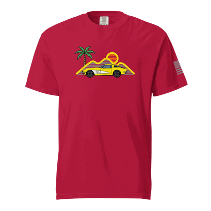 Retro classic Corvette t-shirt red 