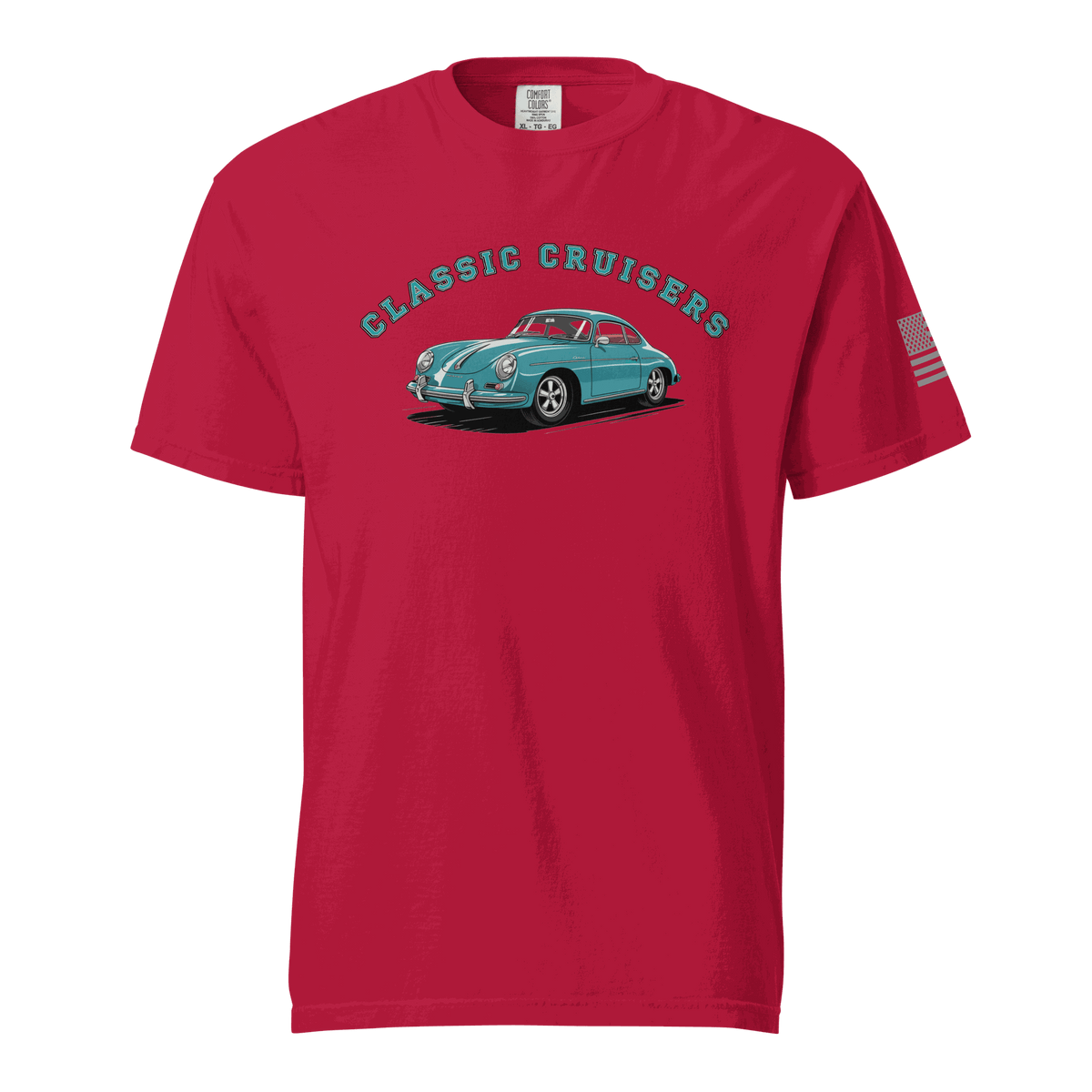 Vintage sports car graphic printed on soft, breathable 100% cotton vintage sports car t-shirt